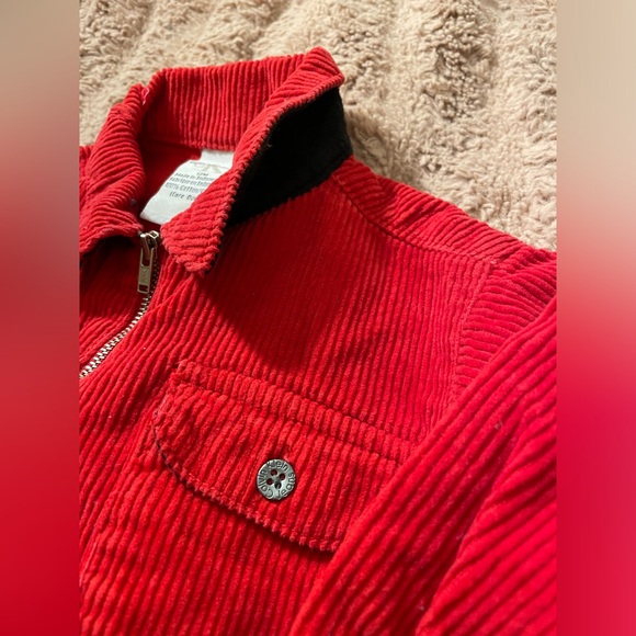 Vintage Calvin Klein Jeans Red Corduroy Baby Boy Shacket - Picture 3 of 4